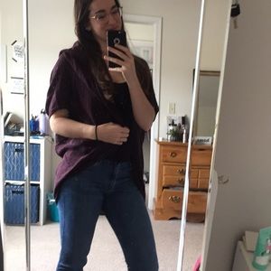 Purple shortsleeved cardigan